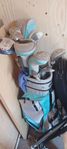 Damset med bag plus 3 klubbor