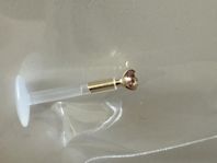 NY - 14 karat äkta guld - Labret för tex läpp piercing