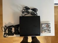 PlayStation 3 Slim (320 GB), 2 kontroller & Skate 3