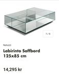Soffbord i glas, Natuzzis "Labirinto" från Folkhemmet. 