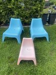 3  Ikea vågö utestolar ( 2 vuxen + 1 barnstol) av för IKE