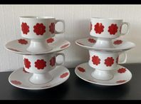 Retro! Fina koppar med blommotiv - Eschenbach Bavaria