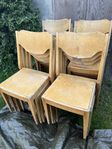 16 st stapelbara stolar 60-talet vintage stol 