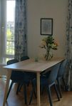 Table and four chairs