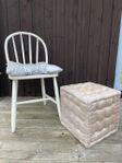 Vintagestol och sittpuff