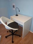 Skrivbord + stol & lampa från IKEA
