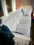 Balkongsoffa + dynor/kuddar