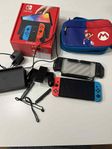 Nintendo Switch med skydd och väska