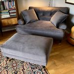 Fåtölj Love Seat med fotpall