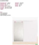 Sliding door with mirror