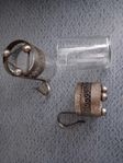 Toddy glas behållare av metall , 2 st. 