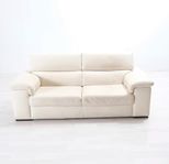 Natuzzi 3-sits skinnsoffa naturvit