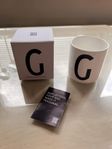 Design Letters porslin G mugg kopp kaffekopp ny i kartong