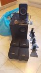 surround med woofer 5 kanaler 