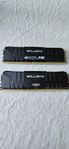 2x8gb Ballistix Crucial DDR4 RAM minne 2666hz