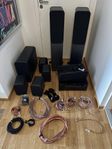 Q Acoustics Q3000 7.1 + Onkyo TX-NR656 (Nypris Ca 28000kr)