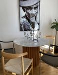 Matbord vit marmor och ek