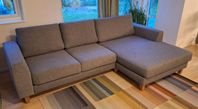 Ny soffa med schäslong