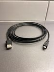 USB-kabel A-B 3 meter