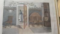 22 inramade Carl Larsson-tavlor från boken Ett hem