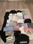 158/164, Stort klädpaket (32 plagg) samt väskor