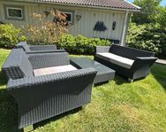 LM svarta utemöbler i nyskick