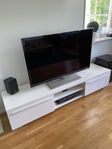 Tv bänk i vit högglans