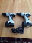 Två st SKRUVDRAGARE från Power Craft 18V,Och 12V,Med Ladda