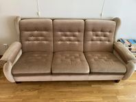 Soffa plysch 3-sits