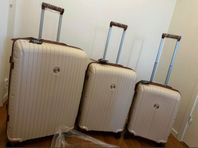 Ett set Elegant champagne/beige med bruna