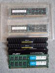DDR3 Ram-Minne / Corsair / Fury / Crucial m.m.