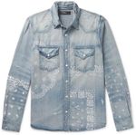 AMIRI Bandana Print Denim Shirt