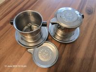Vietnamesiska kaffefilter i rostfritt stål – 2 st