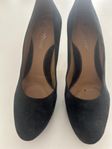 Clarks soft wear blå mocka pumps