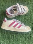 Adidas Superstar Vit/Rosa Storlek 25