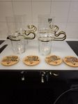 Irish coffeglas med underlägg