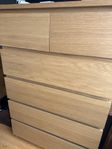 ikea malm byrå 6 lådor ekfaner