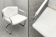 Vintage fåtöljer SLING - IRE Möbler - Skinn Stålrör 60-