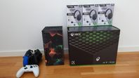 Xbox Series X 1TB + 3 kontroller+3 headsets+dockningstation