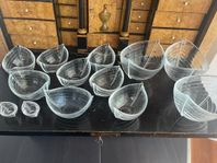 Nybro 13 st sillskutor i glas från glasbruket 