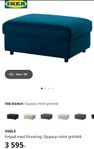 IKEA Fotpall VIMLE - Grönblå