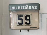 Retro Vintage Nummerskylt 1950-ta