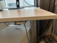 Höj-/sänkbart skrivbord med matchande hurts