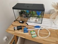 aquarium med tillbehör 