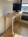 LISABO Skrivbord, askfanér, 118x45