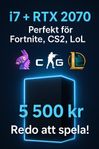 Gamingdator – i7 + RTX 2070 – Fortnite & CS2