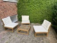 IKEA Nämmarö - 3 loungefåtöljer och bord 