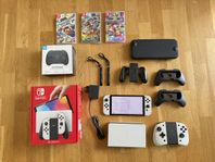 Nintendo Switch OLED – Komplett m. tillbehör & valbara sp