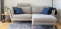 Madison 3-sits soffa med fotpall och nackstöd