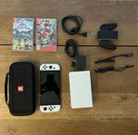 Nintendo switch OLED med tillbehör och spel